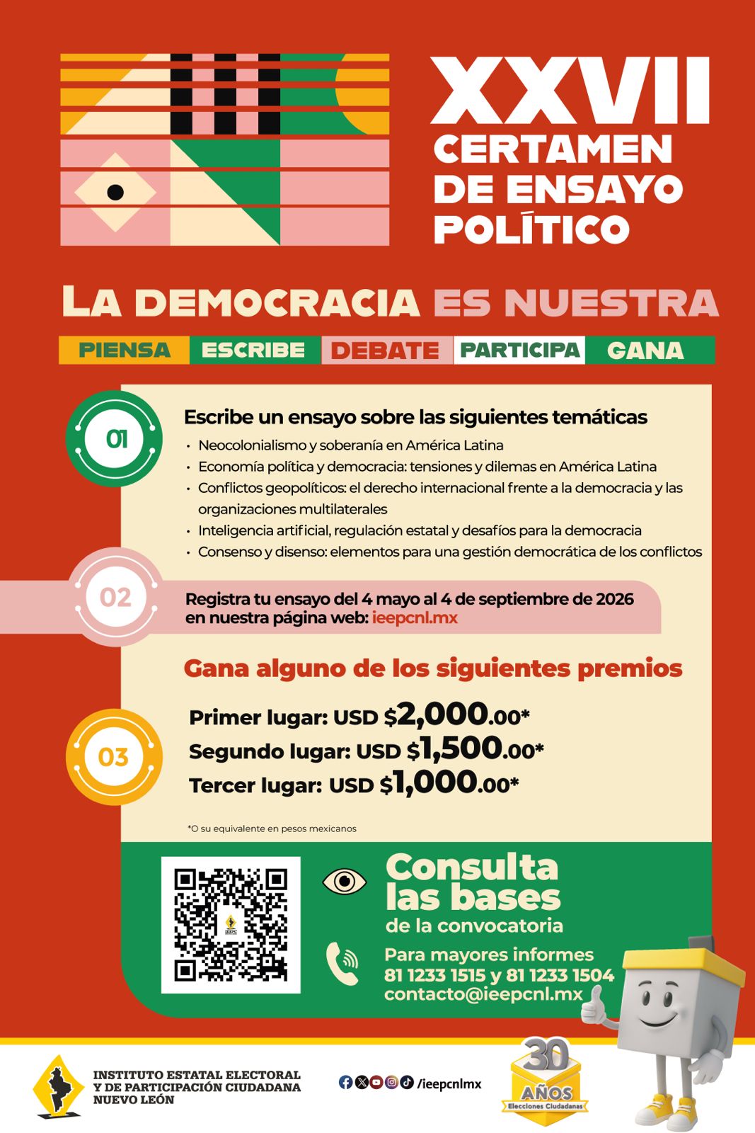 XXVII Certamen de Ensayo Político - La Democracia es Nuestra